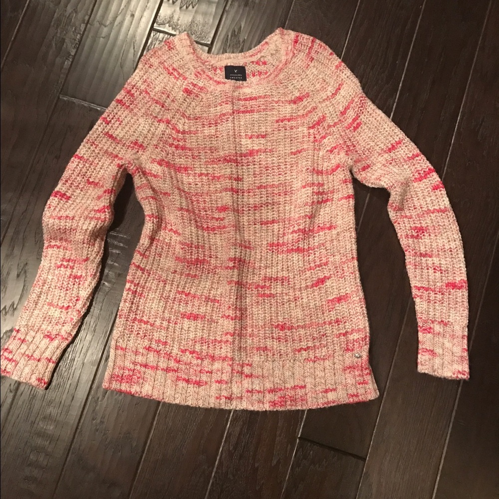 Women's Pink and Cream Sweater